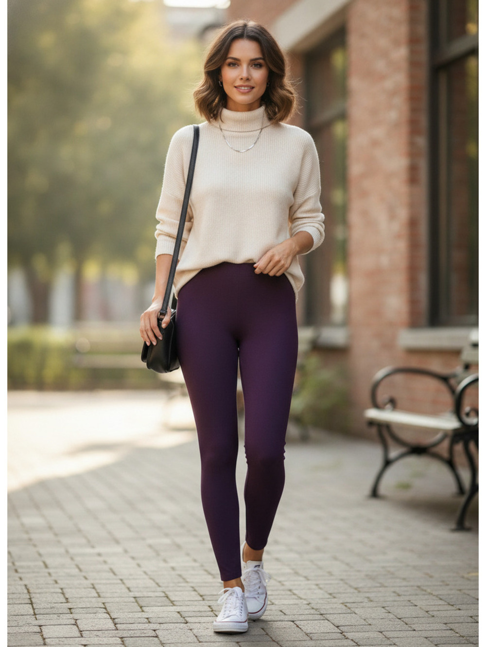 Ragno Size 6 Plum Purple Slit Cigarette Pants Trousers